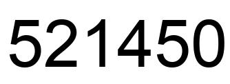 Número 521450 imagen negro