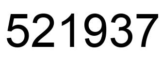 Number 521937 black image