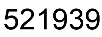 Number 521939 black image
