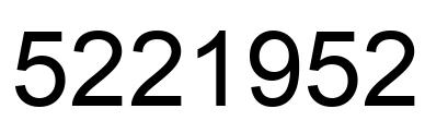 Número 5221952 imagen negro