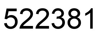Number 522381 black image