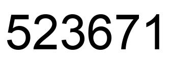 Number 523671 black image
