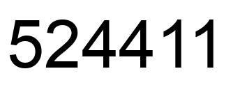 Número 524411 imagen negro