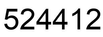 Número 524412 imagen negro