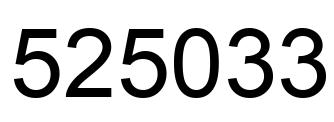 Número 525033 imagen negro