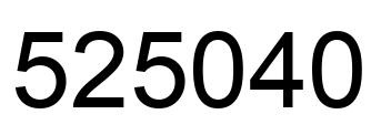 Número 525040 imagen negro