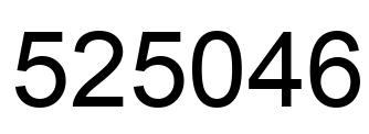 Number 525046 black image