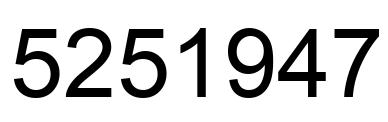 Number 5251947 black image