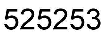 Number 525253 black image