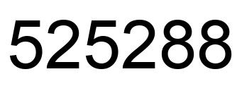 Number 525288 black image