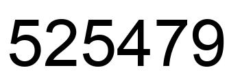 Number 525479 black image
