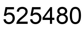 Number 525480 black image