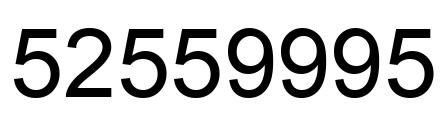 Número 52559995 imagen negro