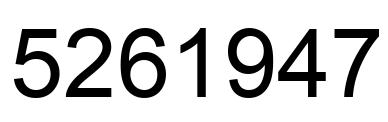 Number 5261947 black image