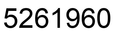Number 5261960 black image