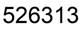 Number 526313 black image