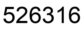Number 526316 black image