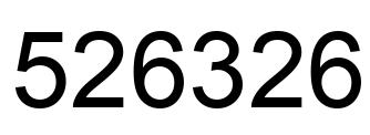 Número 526326 imagen negro