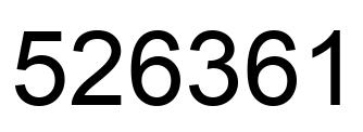 Number 526361 black image