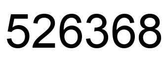 Número 526368 imagen negro