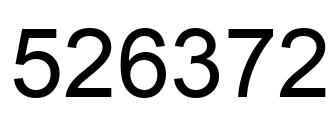 Número 526372 imagen negro