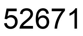 Number 52671 black image