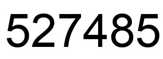 Number 527485 black image