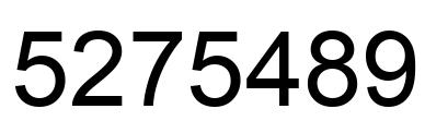 Number 5275489 black image
