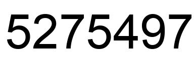 Number 5275497 black image
