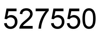 Number 527550 black image