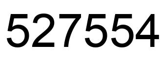 Number 527554 black image