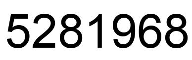 Number 5281968 black image