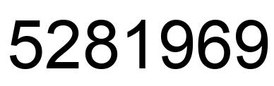 Number 5281969 black image