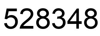 Number 528348 black image