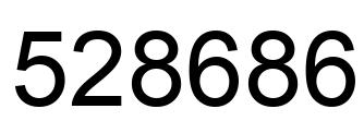Number 528686 black image