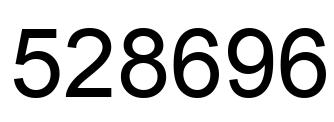 Number 528696 black image