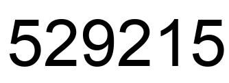 Number 529215 black image