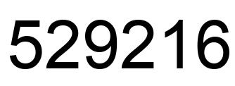 Number 529216 black image