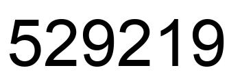 Number 529219 black image