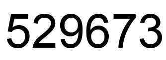 Number 529673 black image