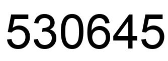 Number 530645 black image