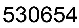 Number 530654 black image