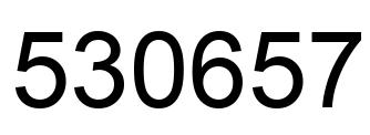 Number 530657 black image