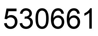 Number 530661 black image
