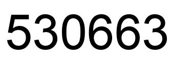 Number 530663 black image