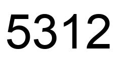 Número 5312 imagen negro