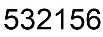 Number 532156 black image