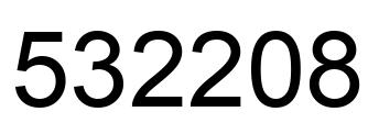 Number 532208 black image