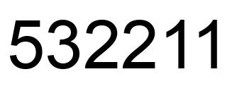 Number 532211 black image
