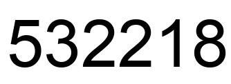 Number 532218 black image
